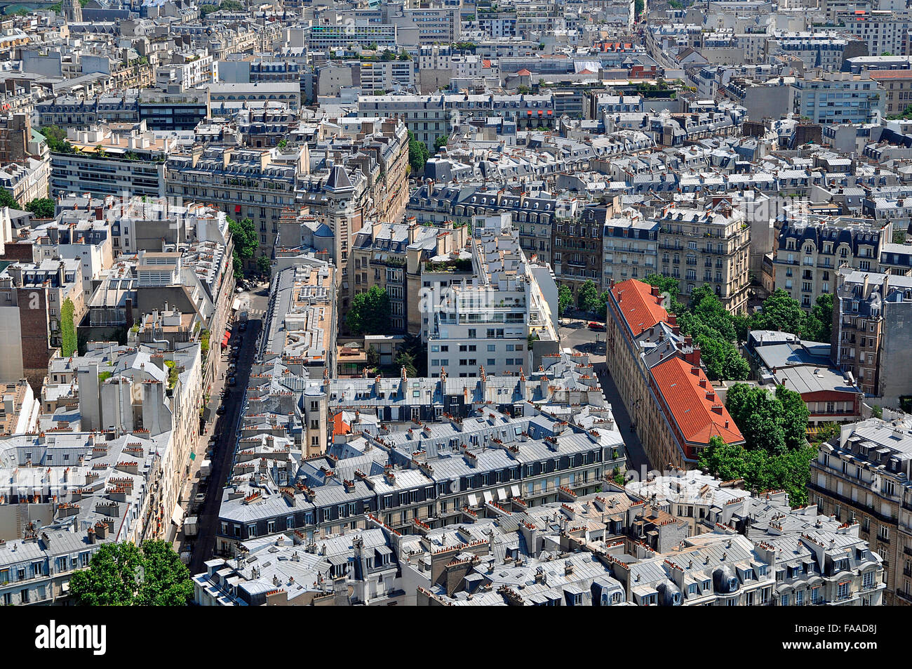 Blick auf Downtown, 7. Arrondissement, Paris, Ile de France, Frankreich Stockfoto