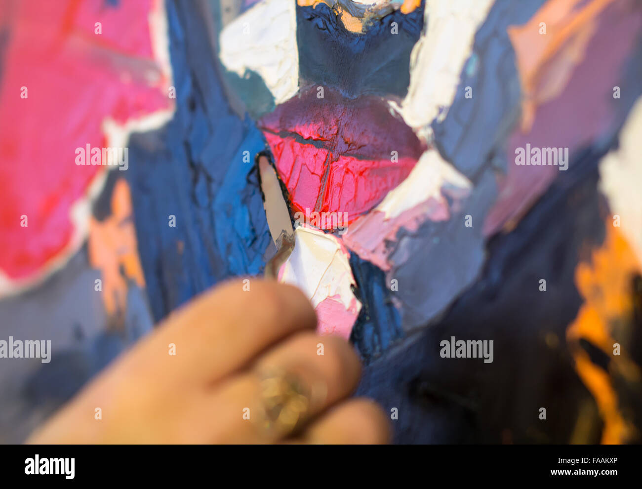 Schaffung von Kunst Stockfoto