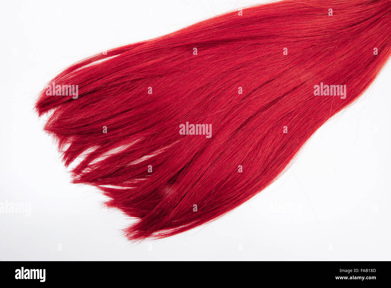 Verwendet für die Herstellung von Perücken Echthaar Stockfoto