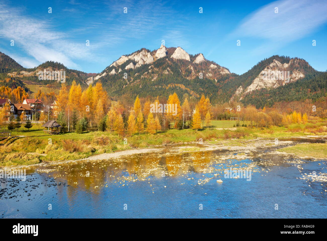 PieninyGebirge DunajecFluss und Trzy Korony Peak, Polen