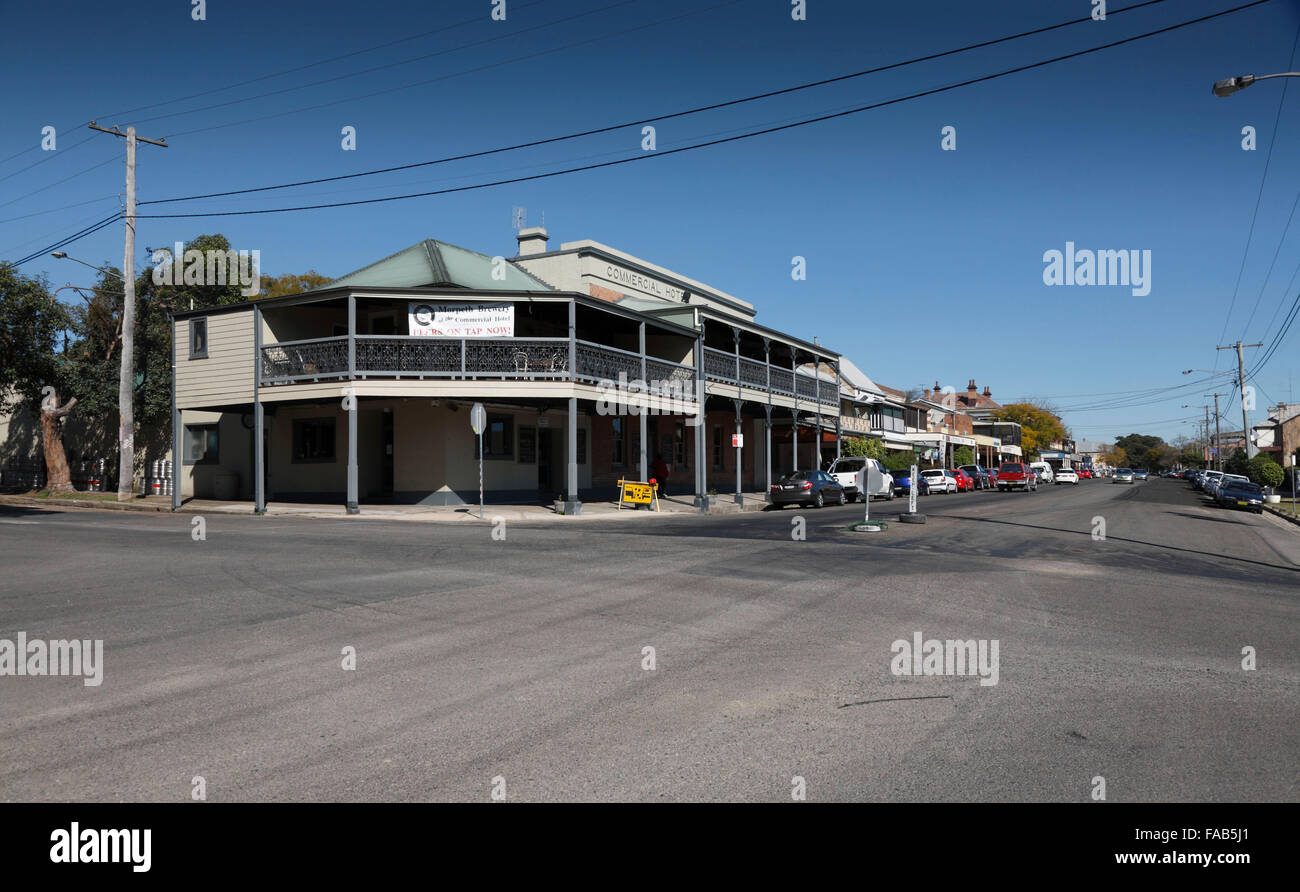 Die kommerzielle Hotel Morpeth ist ein historisches Hotel liegt im Herzen des schönen Morpeth NSW Australia Stockfoto