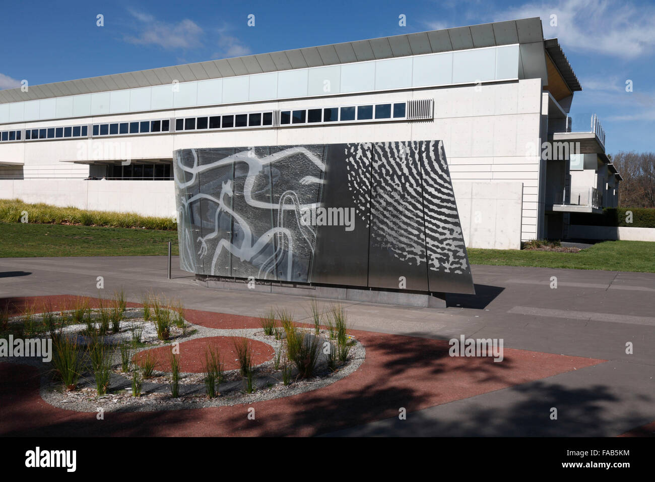 Landrechte Denkmal Versöhnung Ort Canberra Australien Stockfoto