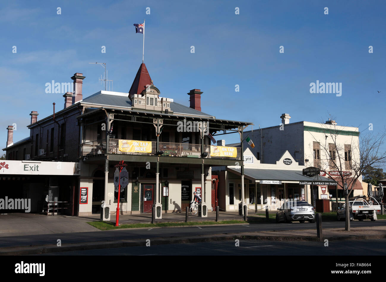 Die historischen irischen Stil Shamrock Hotel Echuca Victoria Australia Stockfoto