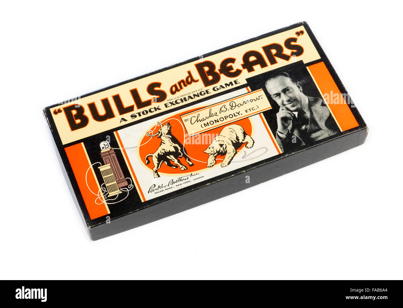 Bullen und Bären Brettspiel von Parker Brothers 1936 gemacht Stockfoto