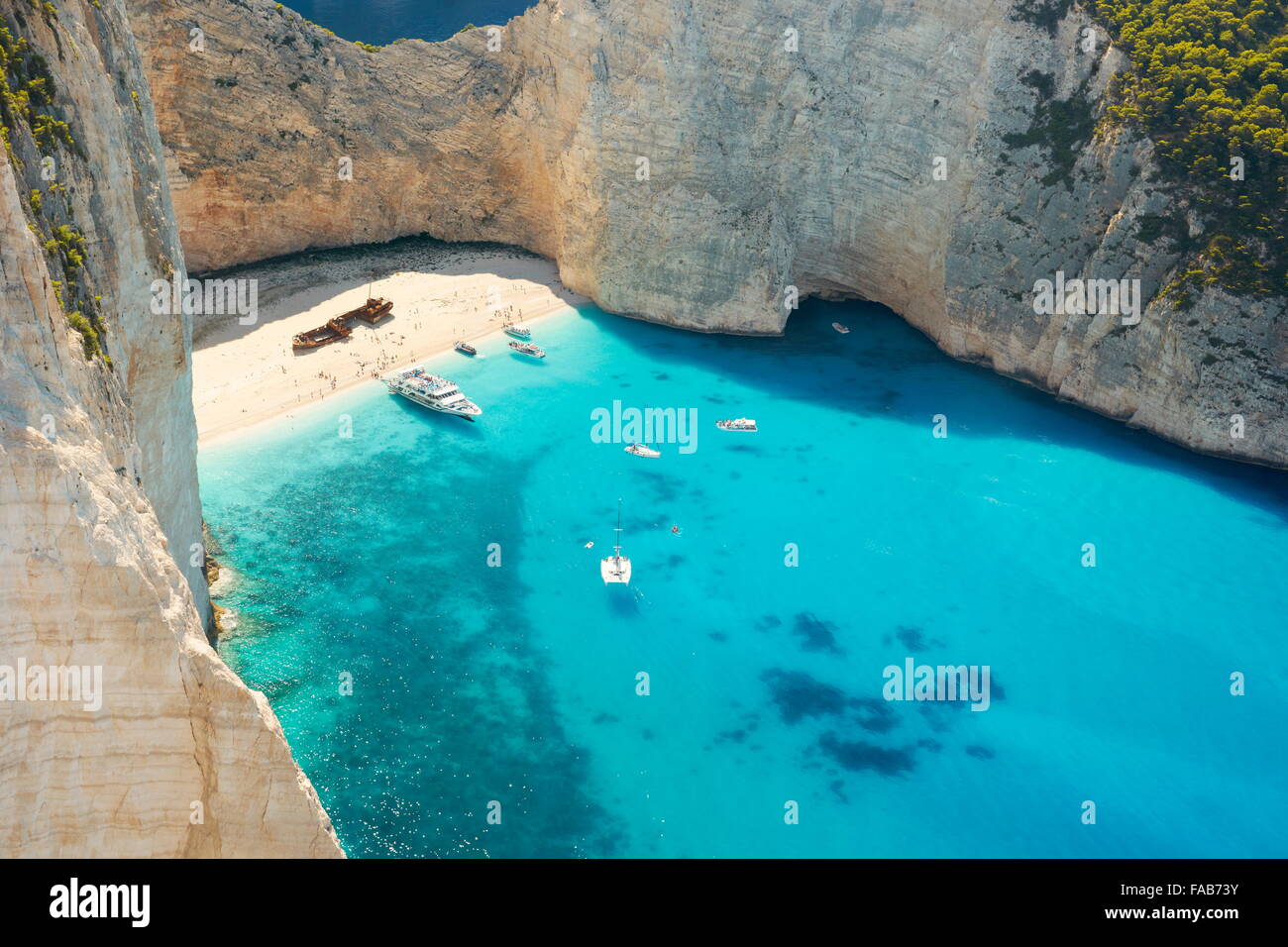 Zakynthos Island, Navagio Strand, Shipwrack Cove, Griechenland Stockfoto