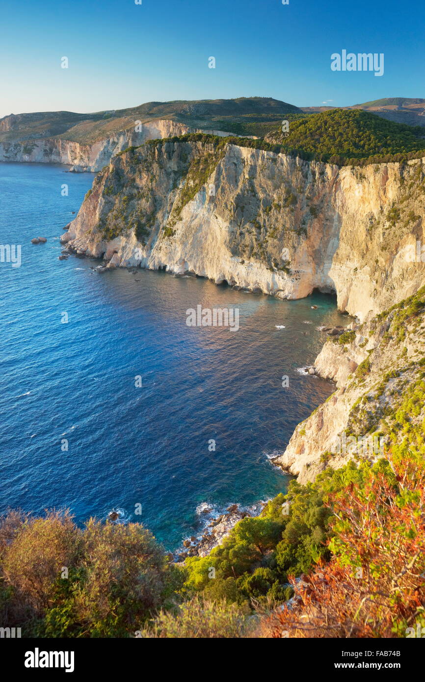 Griechenland - Insel Zakynthos, Ionische Meer, Klippen in der Nähe von Keri Stockfoto