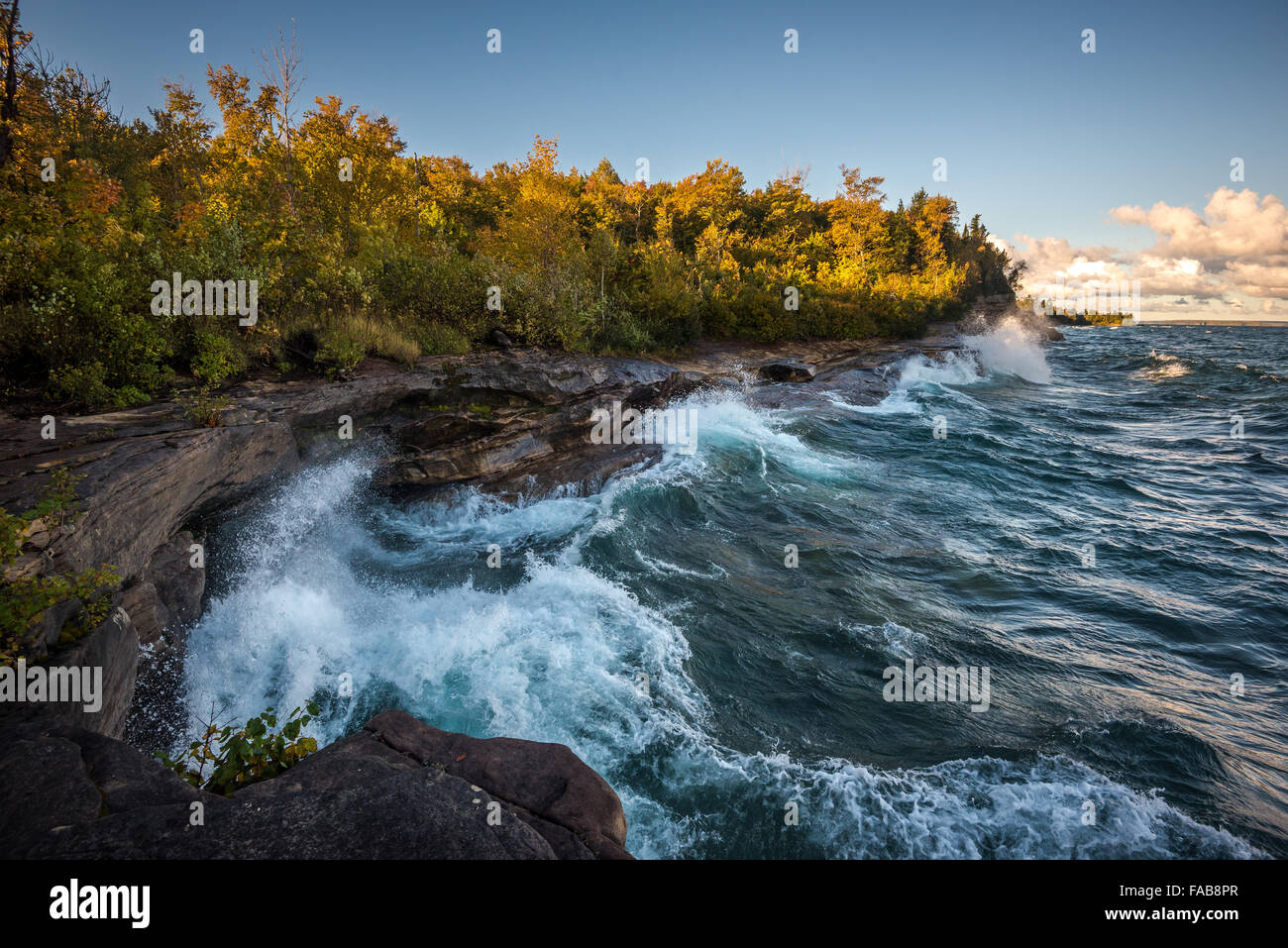 Lake Superior Shoreline, Michigan Stockfoto