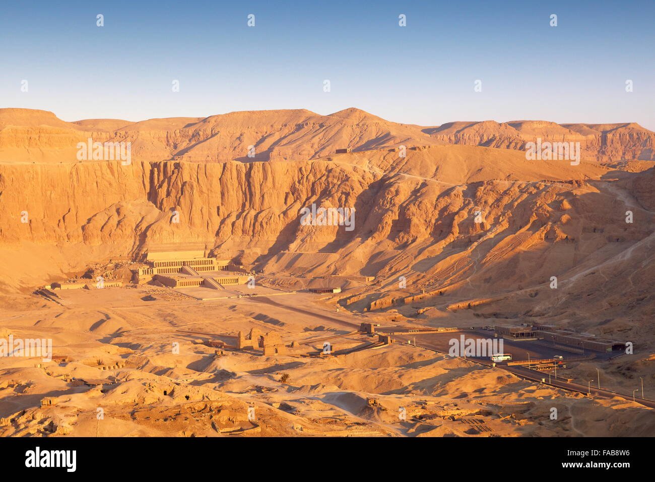 Ägypten - über das Tal der Königinnen, Hatschepsut-Tempel, Unesco Stockfoto
