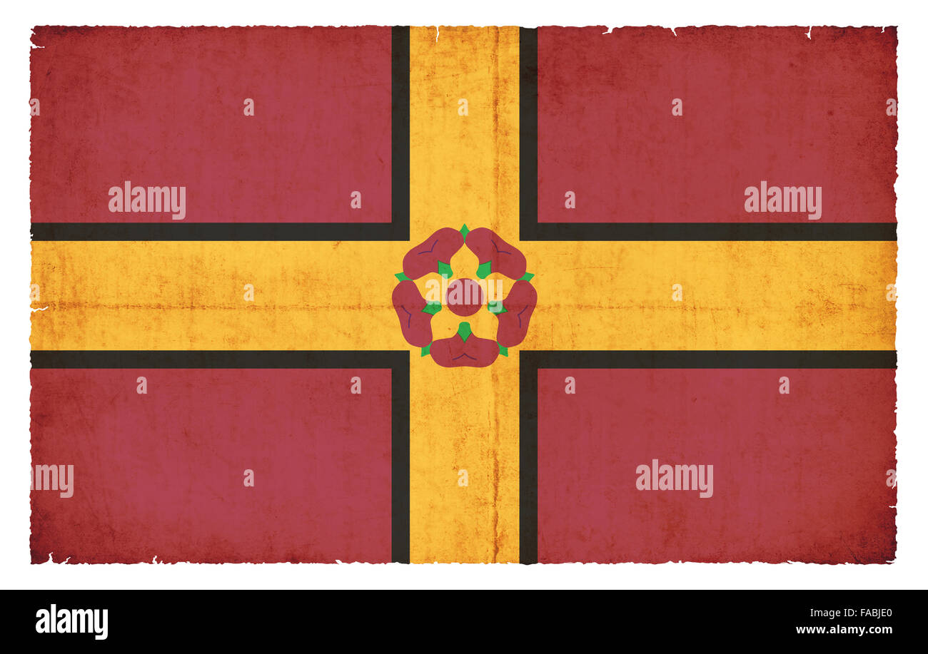 Flagge der britischen Grafschaft Northamptonshire im Grunge-Stil erstellt Stockfoto