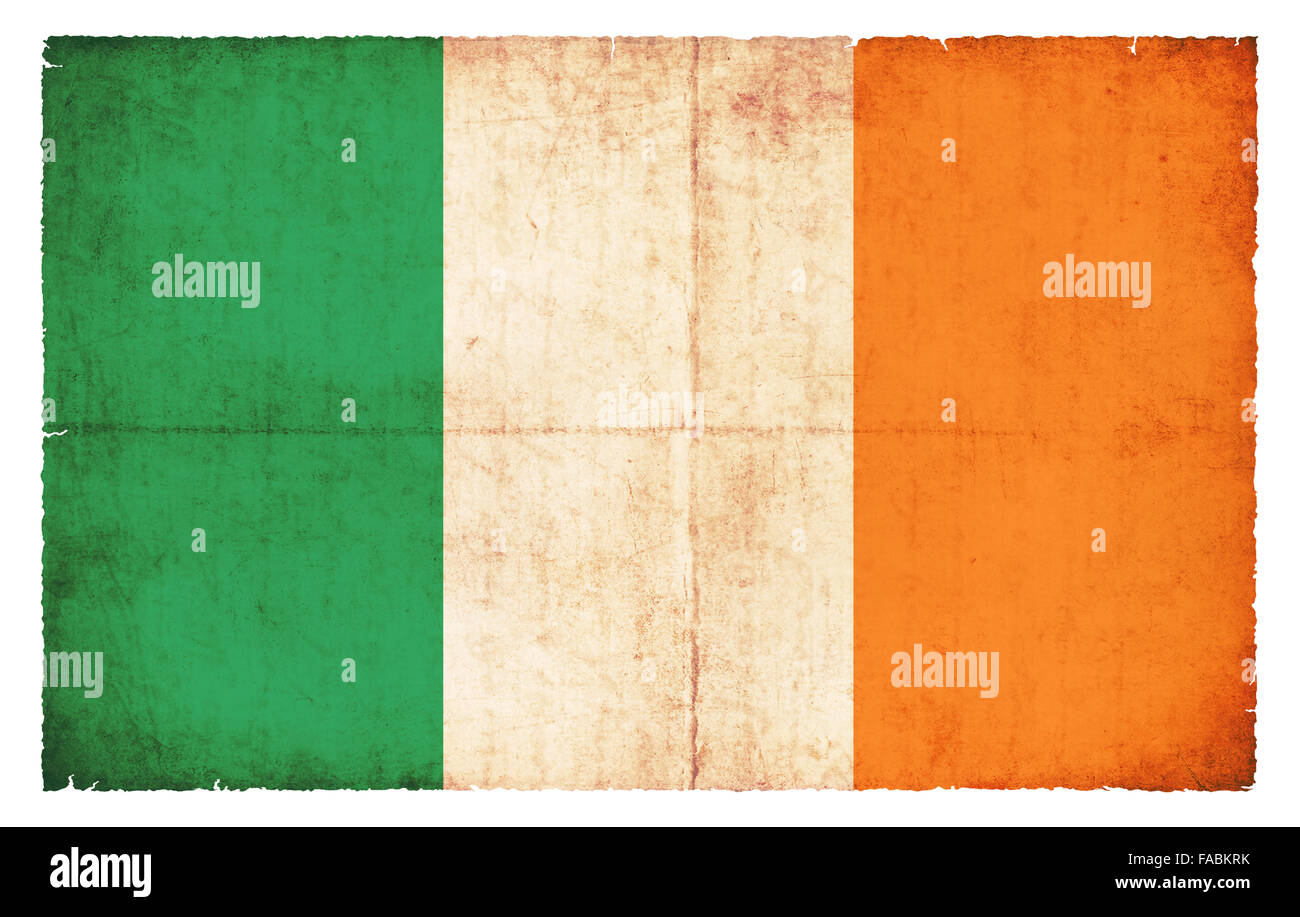 Flagge von Irland im Grunge-Stil erstellt Stockfoto