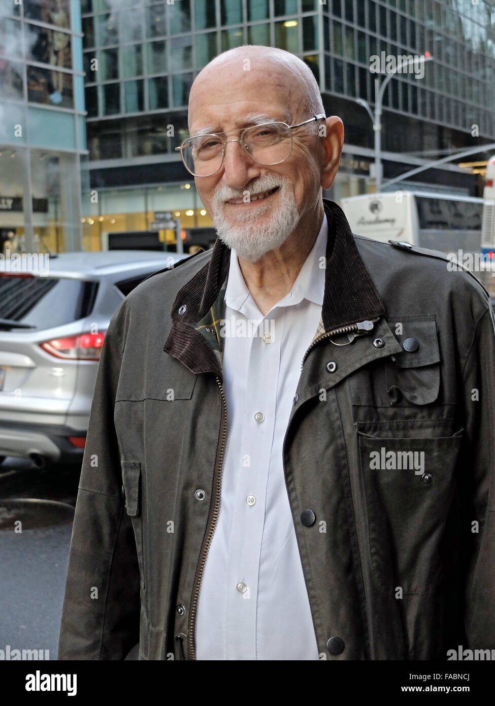 Porträt von Schauspieler Sänger DOMINIC CHIANESE, Onkel Junior auf die Sopranos gespielt. Aufgenommen auf der Madison Avenue in Manhattan 12/2015. Stockfoto