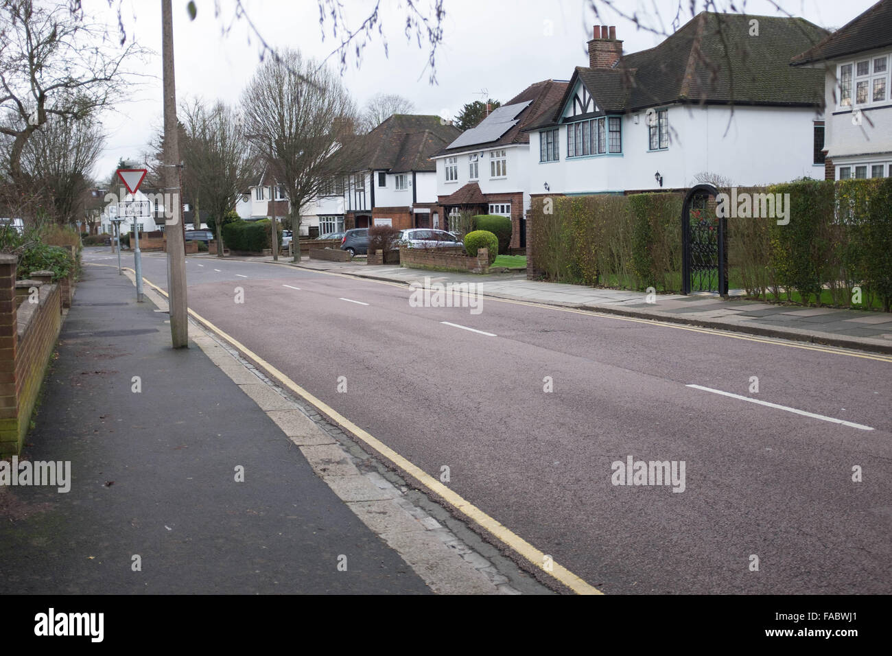 Typische, Englisch Vorort Straße Stockfoto