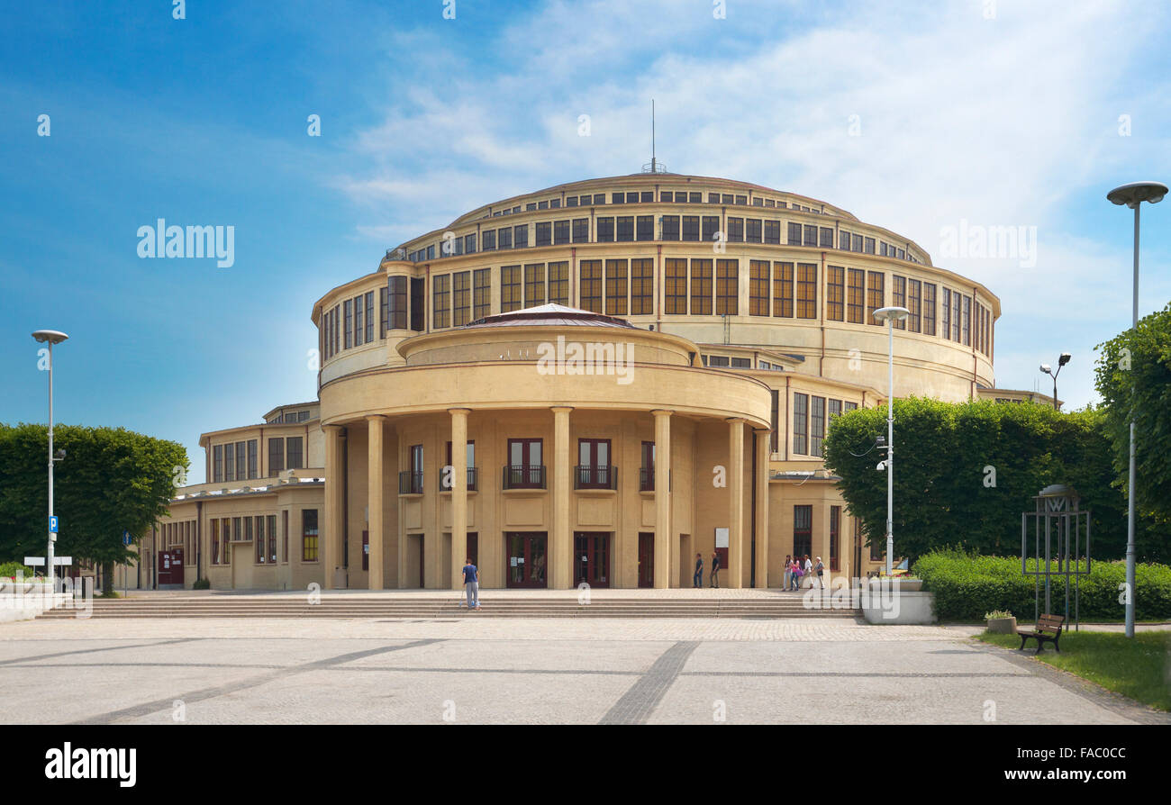 Wroclaw - Baudenkmal und UNESCO-Weltkulturerbe, Jahrhunderthalle, Polen Stockfoto