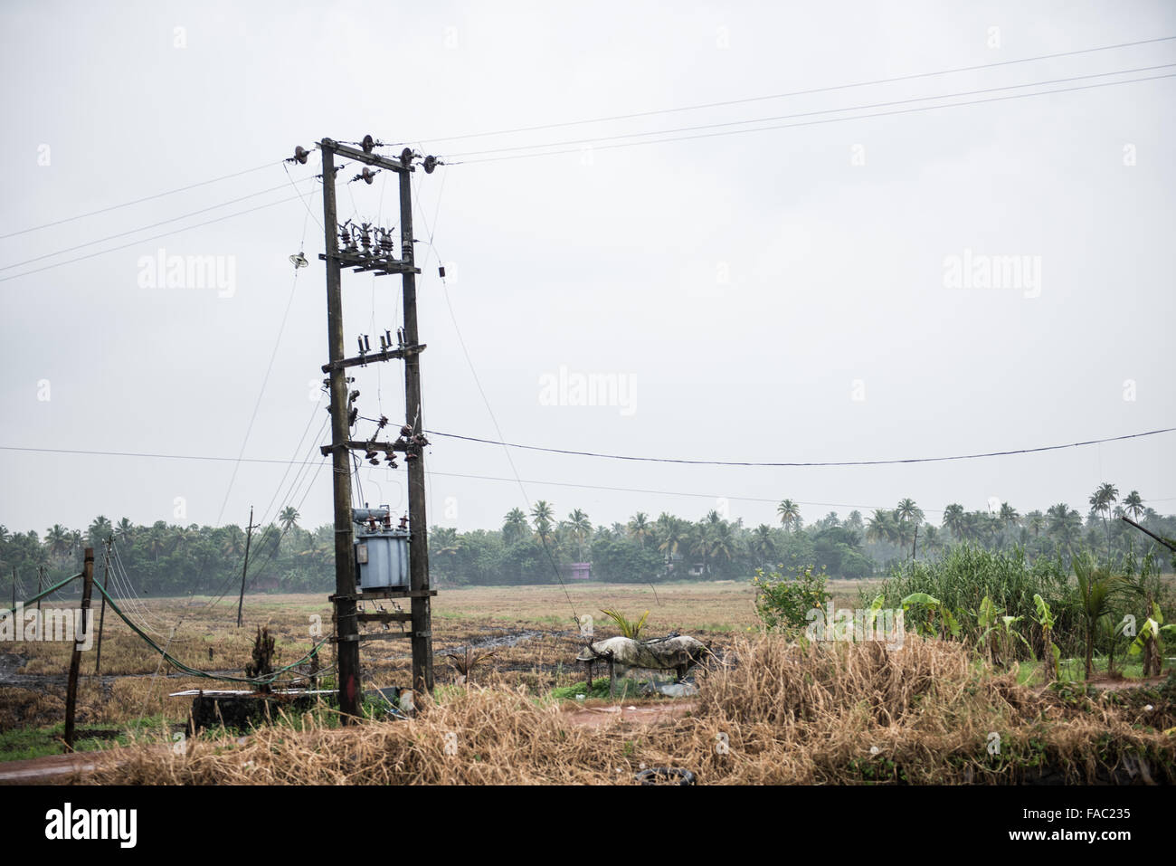 Elektrischen Transformator in Kottayam Stockfoto