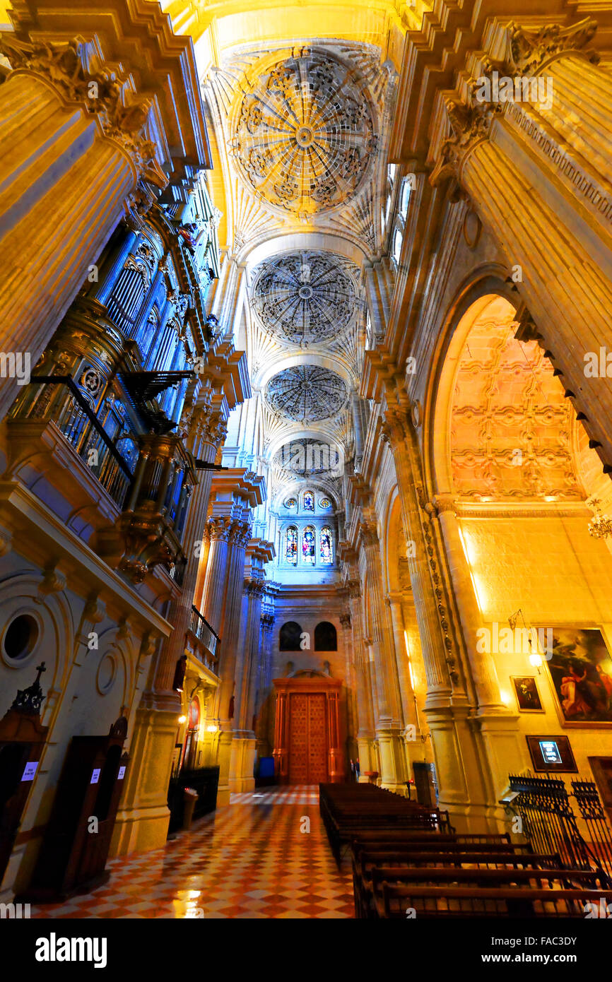 Kathedrale von Malaga Spanien-Dach-detail Stockfoto