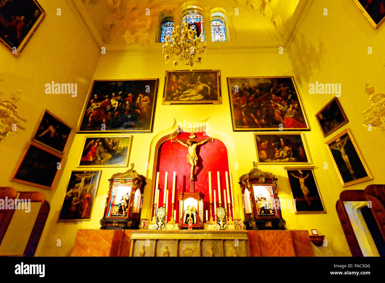 Kathedrale von Malaga Spanien Altar detail Stockfoto