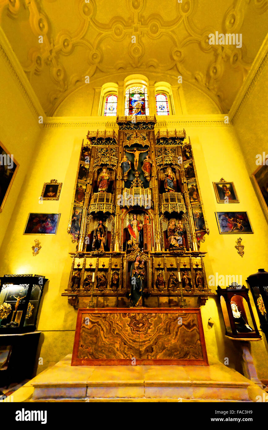 Kathedrale von Malaga Spanien Dach und Altar detail Stockfoto