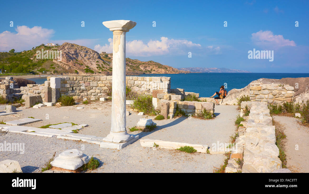 Kos - Dodekanes-Inseln, Griechenland, Agios Stefanos Basilika Stockfoto