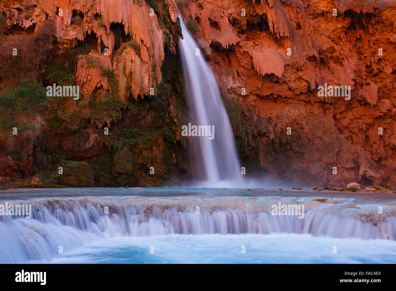 Havasu Fälle, Havasupai Indian Reservation, Grand Canyon, Arizona. Stockfoto