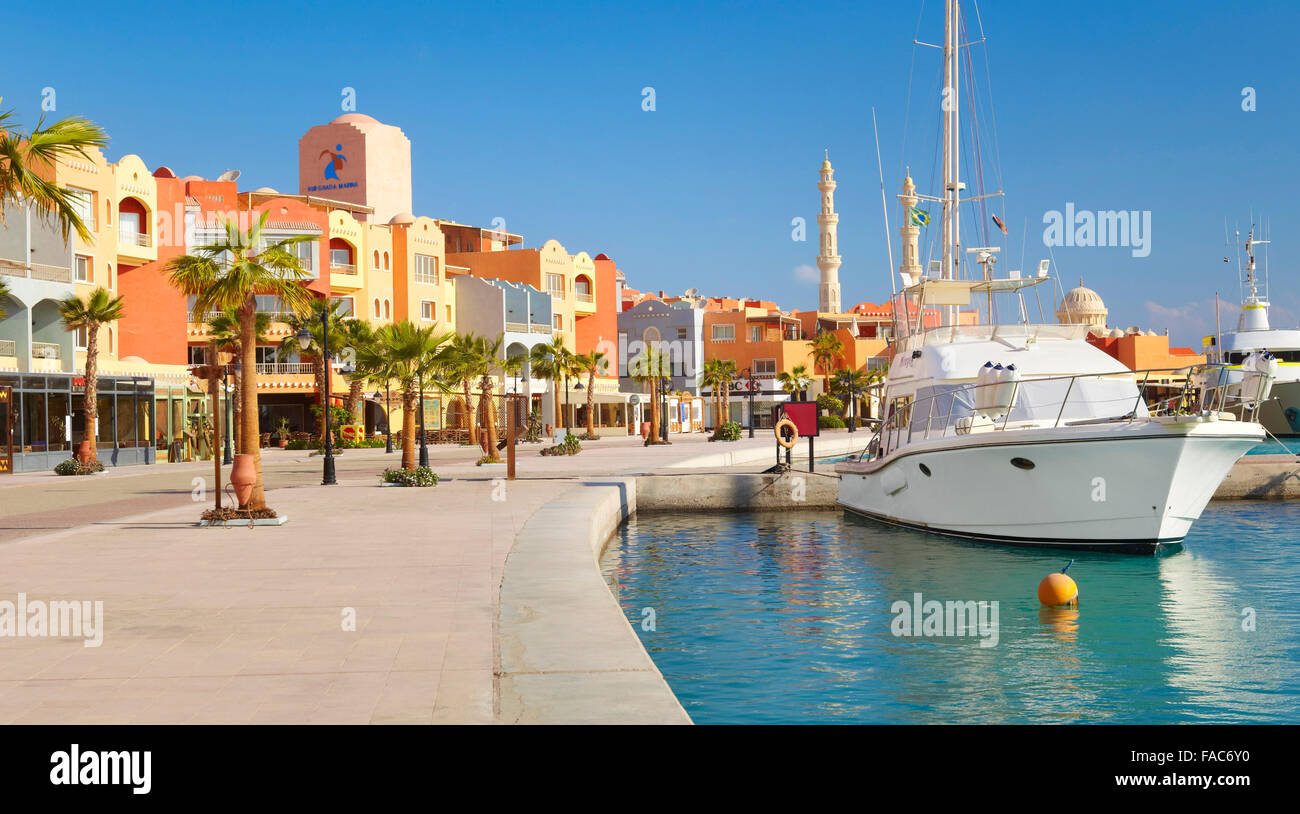 Ägypten - Hurghada Stadt, Marina Stockfoto