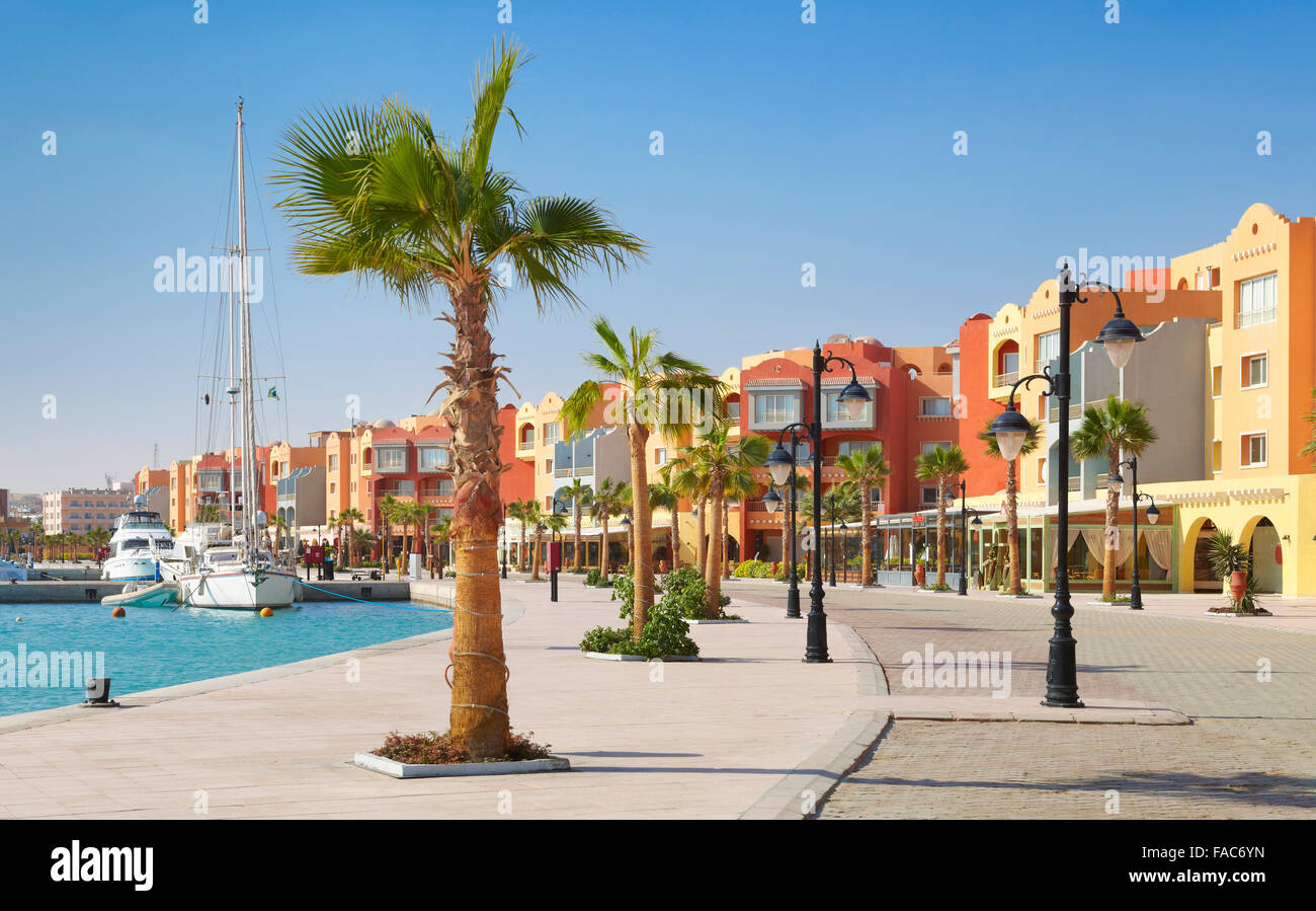 Ägypten - Hurghada Stadt, Marina Stockfoto