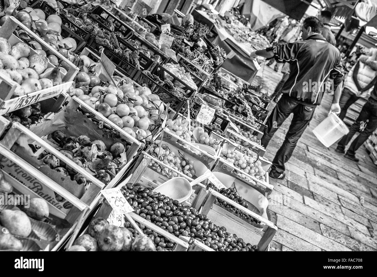 Rialto Markt für Obst und Gemüse, Venedig Stockfoto