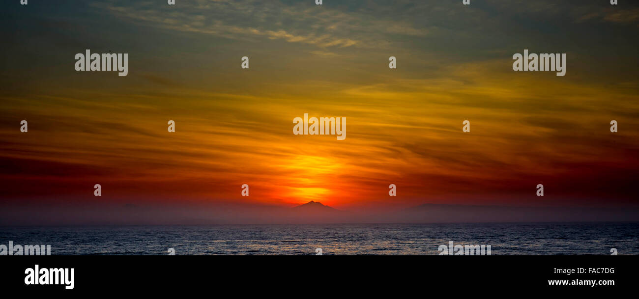 Sunrise, orange, rot, bunt, Wolken erhltlich, Stockfoto