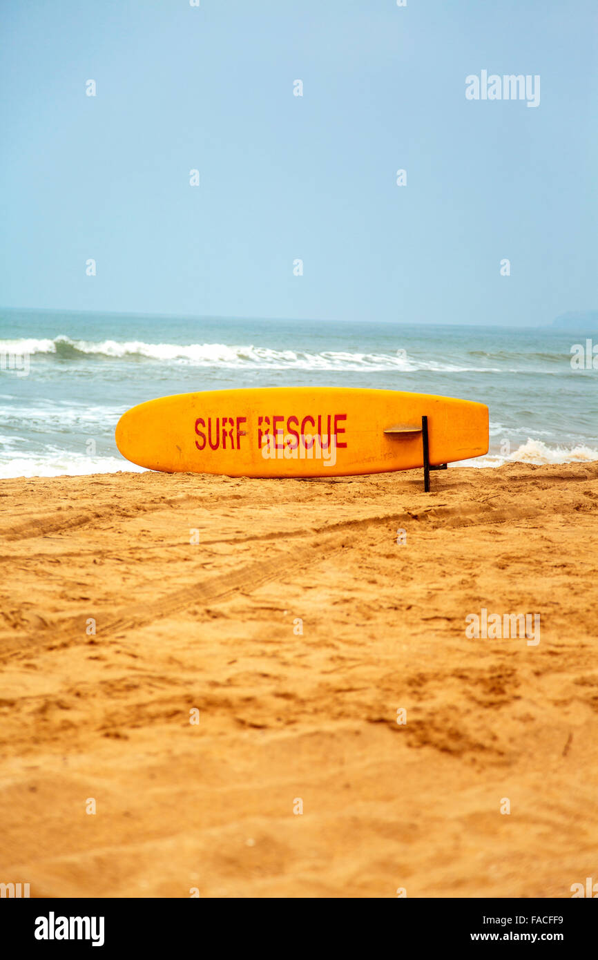 Surf Rescue Zeichen in Agonda, Goa, Indien Stockfoto