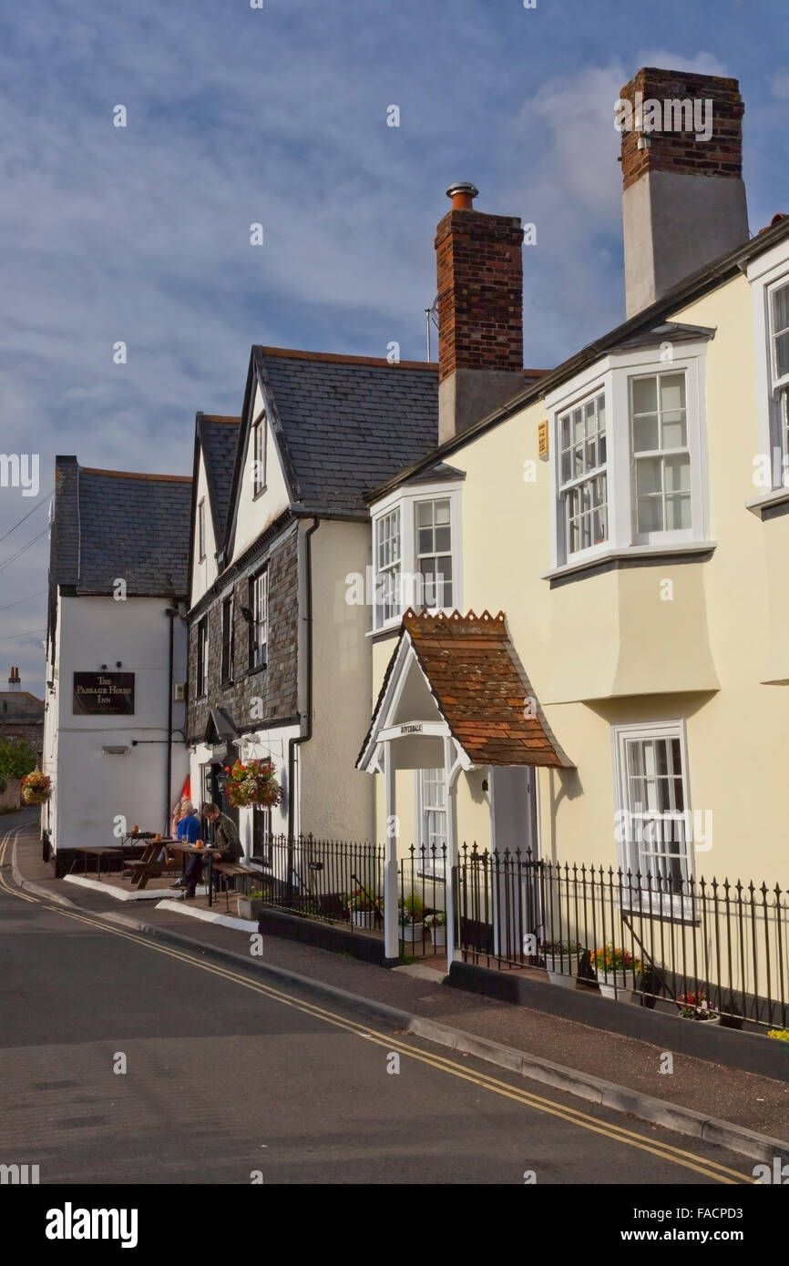 Die historische Architektur des Passage House Inn in Topsham, Devon, England, UK Stockfoto
