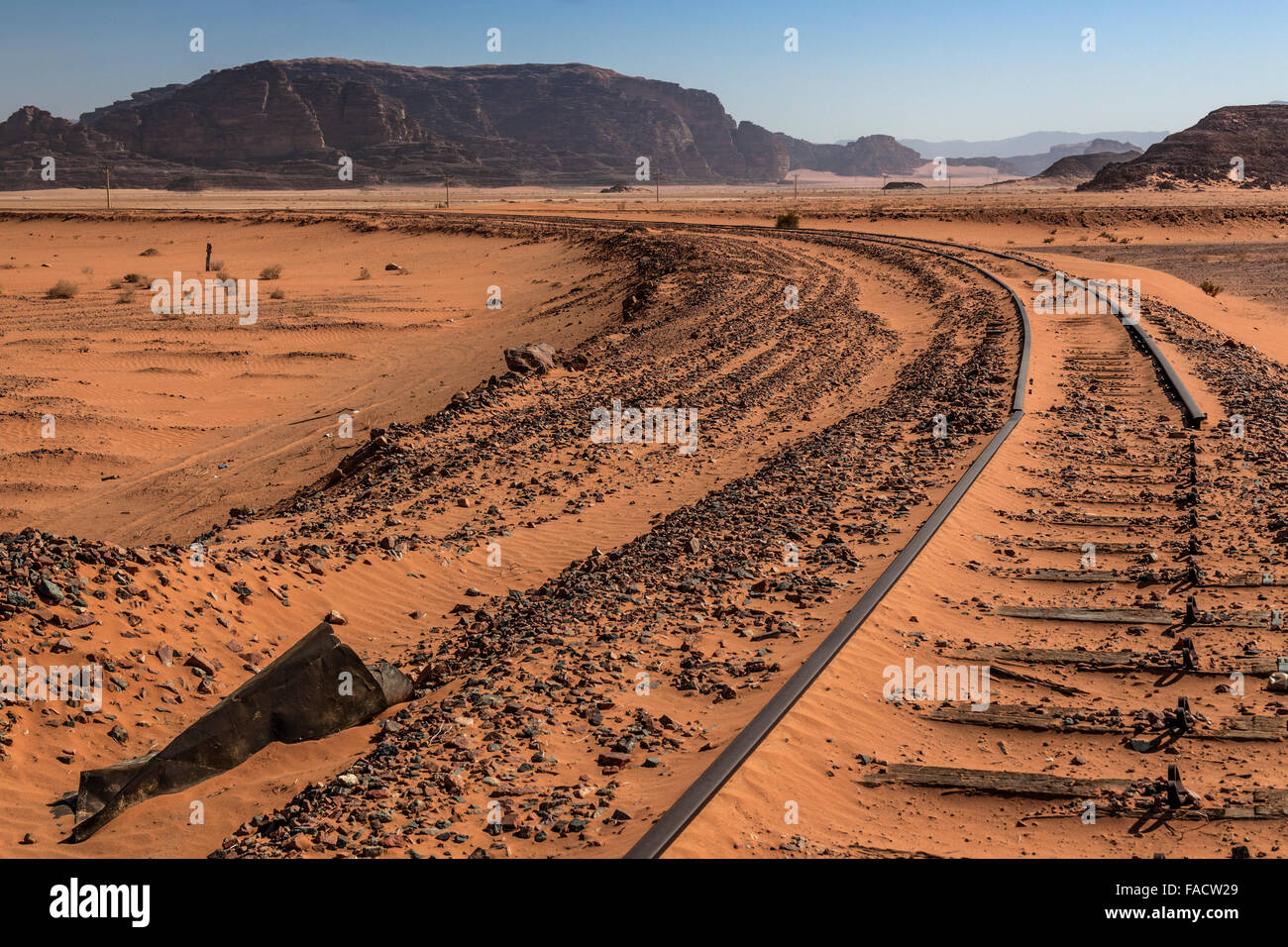 Al-Hijaz Zug, Wadi Rum, Jordanien Stockfoto
