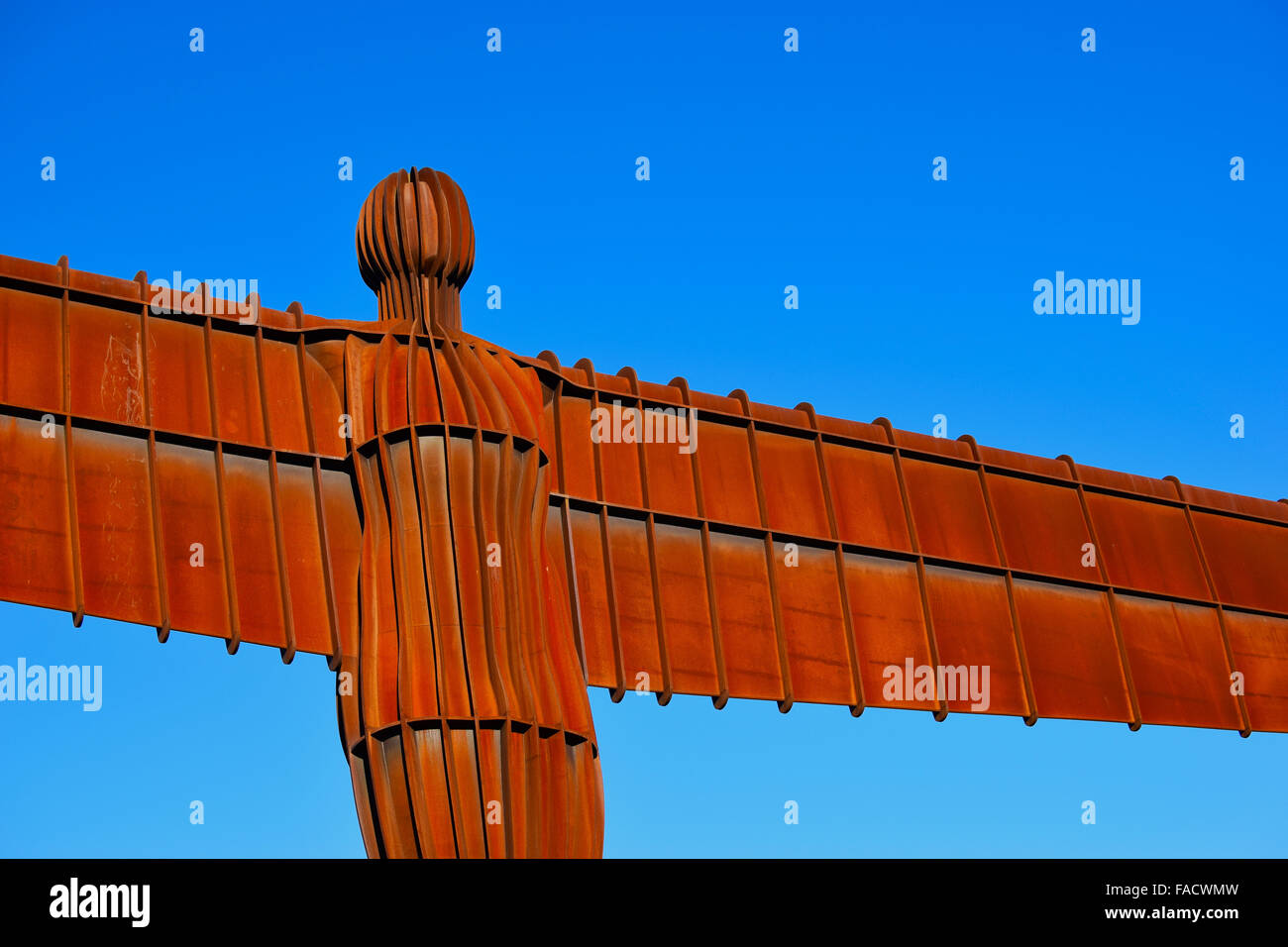 Der Engel des Nordens, entworfen von Antony Gormley, in niedrig fiel, Gateshead. Stockfoto