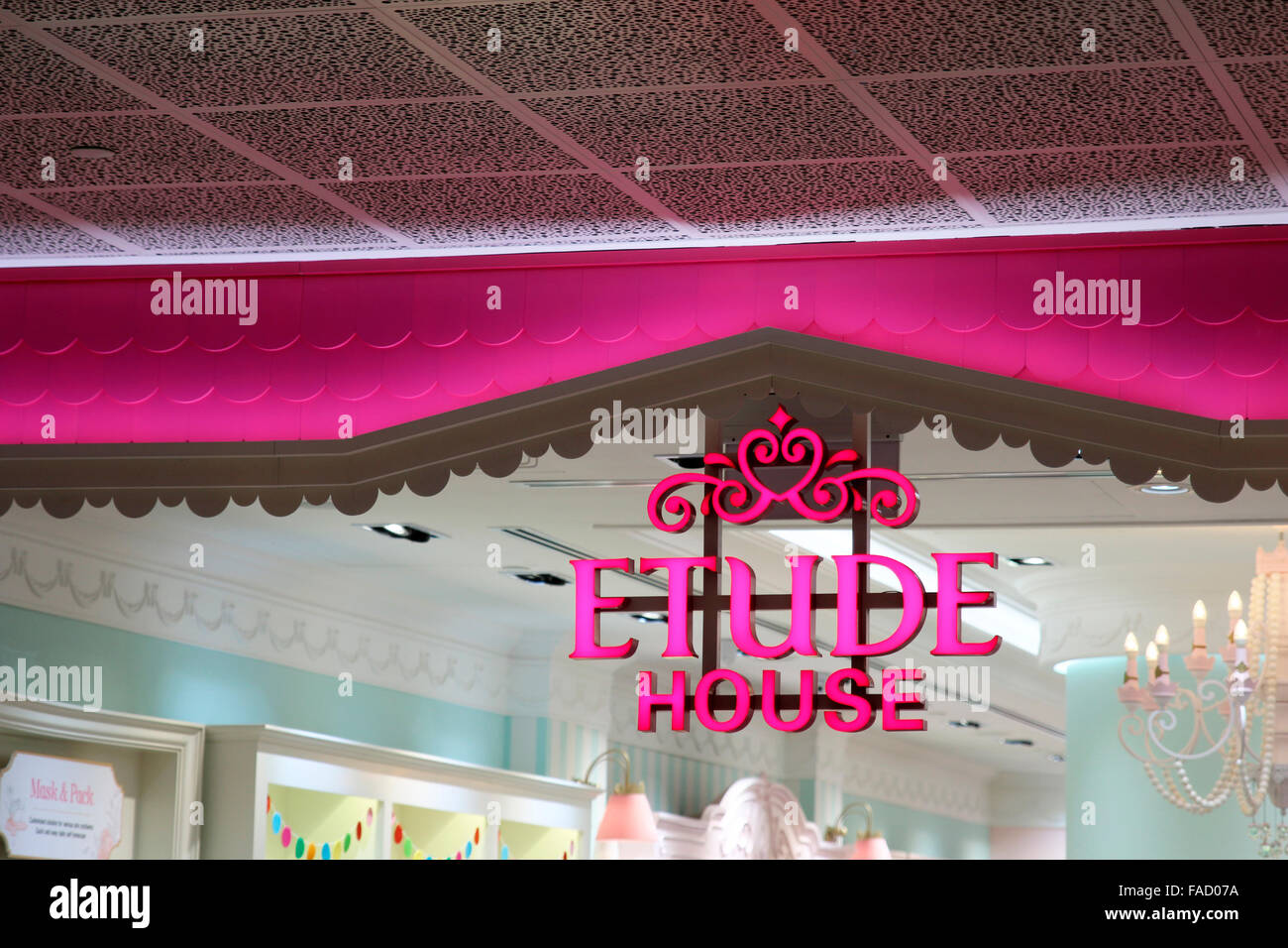 Etude House Filiale in Singapur Stockfoto