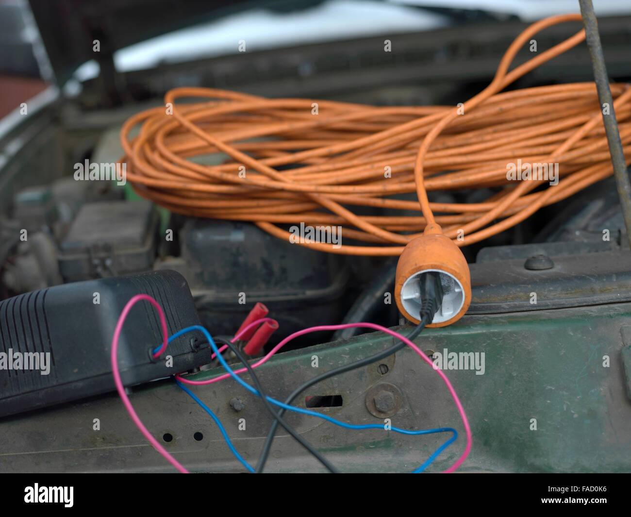Motorstart Stockfoto