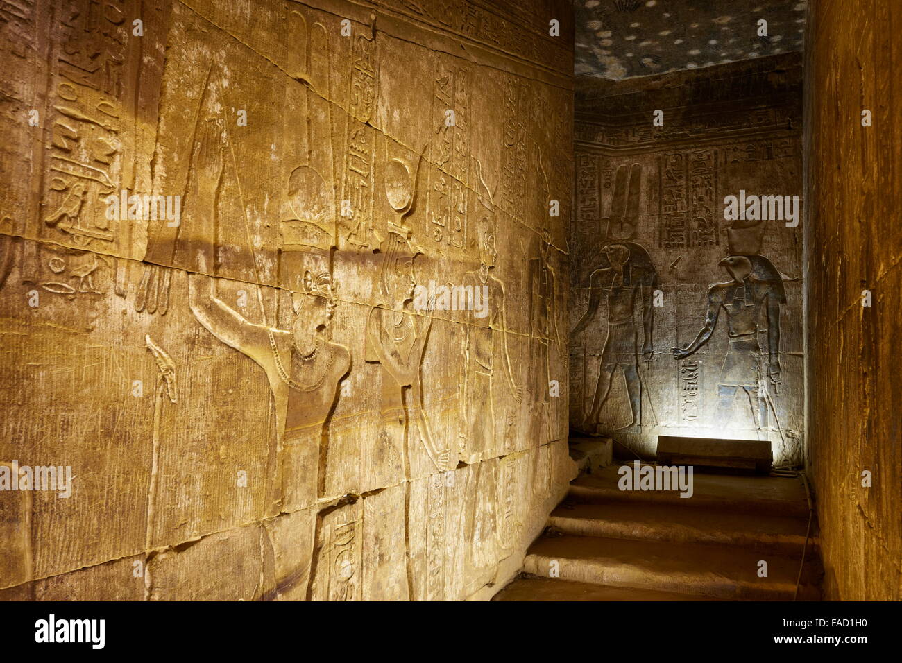 Ägypten - Edfu, Tempel des Horus Stockfoto