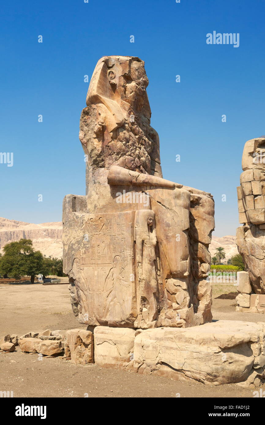 Theban Koloss von Memnon, Ägypten Stockfoto