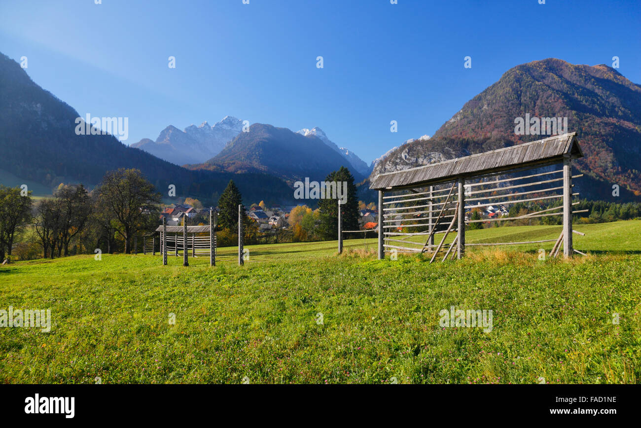 Kranjska Gora und die Julischen Alpen in Slowenien Stockfoto