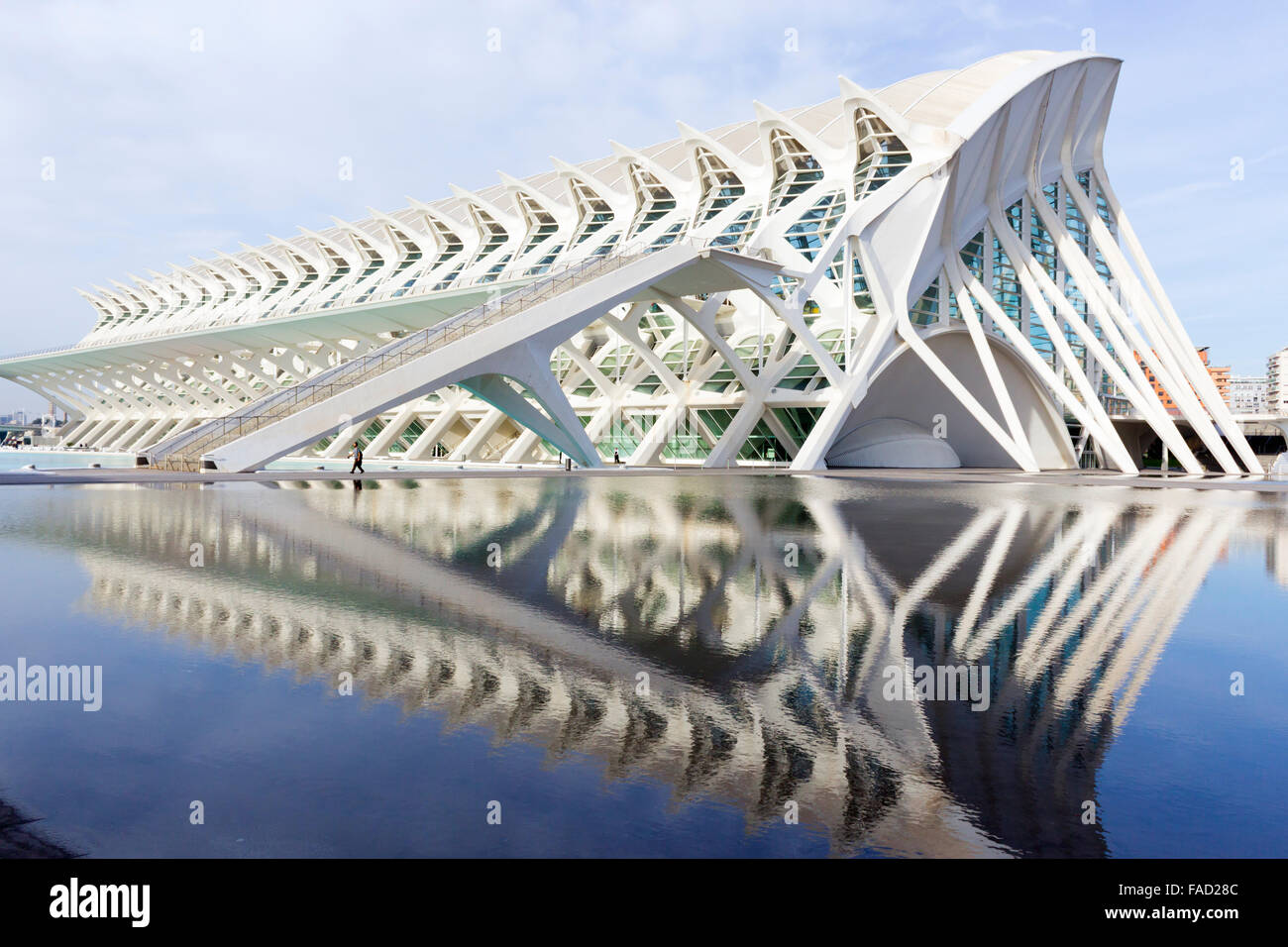 Valencia, Spanien. Die Stadt der Künste und Wissenschaften, El Museu de Les Ciències Príncipe Felipe. Stockfoto