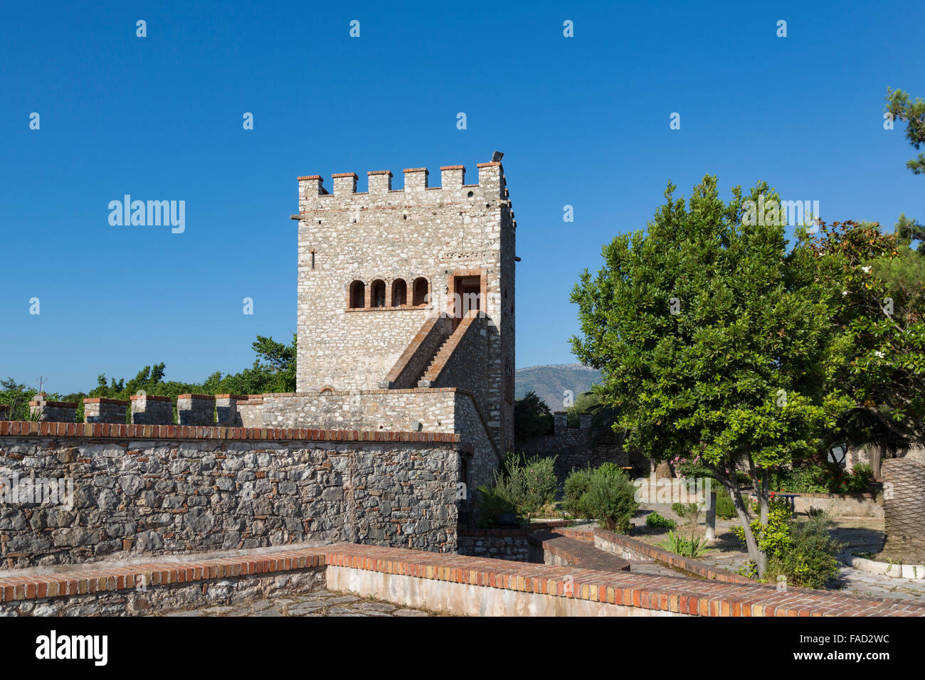 Albanien.  Butrint oder Butrint archäologische Stätte; ein UNESCO-Weltkulturerbe.  Das Museum von Butrint. Stockfoto