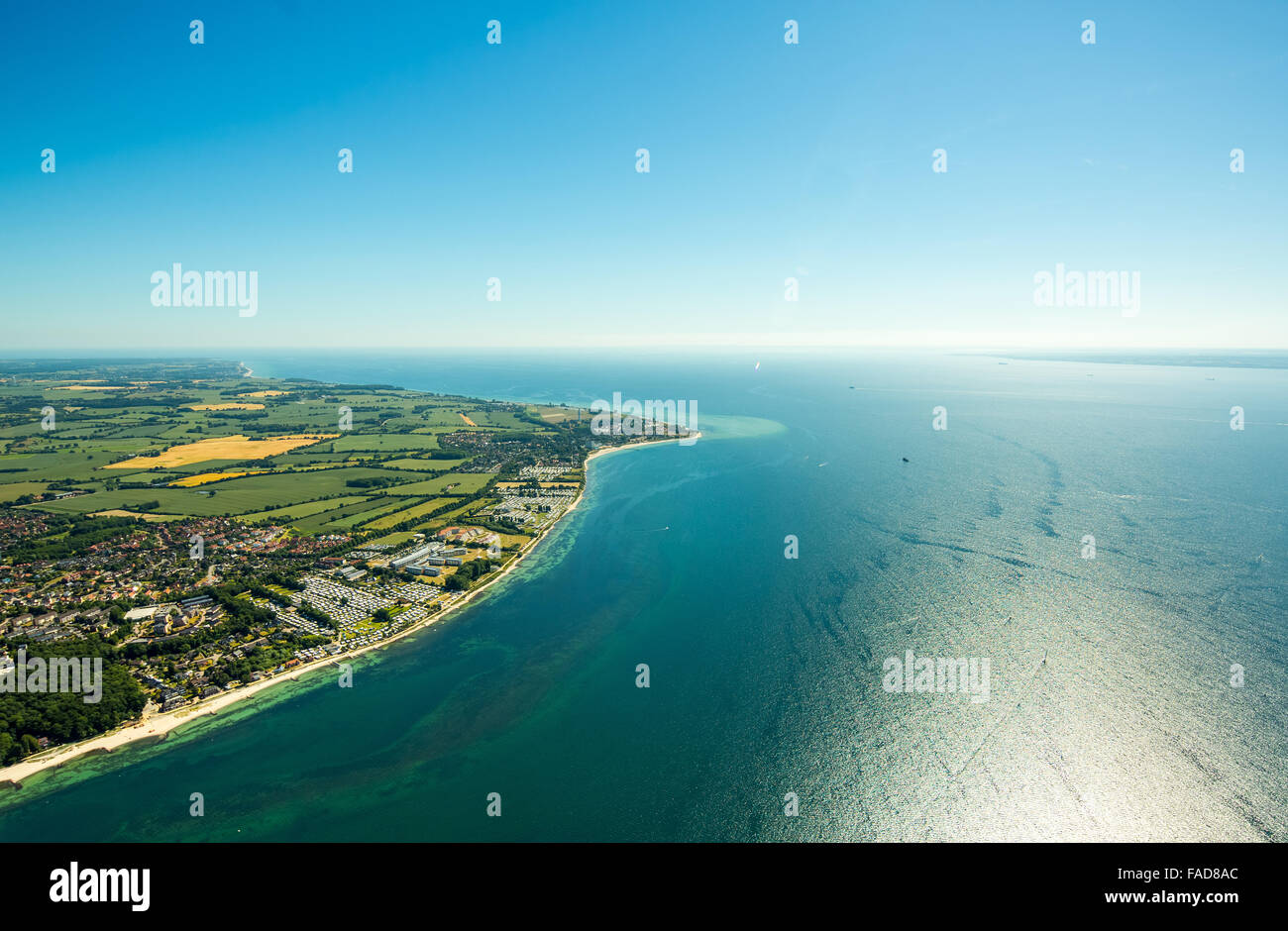 Luftaufnahme, Neustadt in Holstein, Lübecker Bucht, Ostsee, Hansestadt
