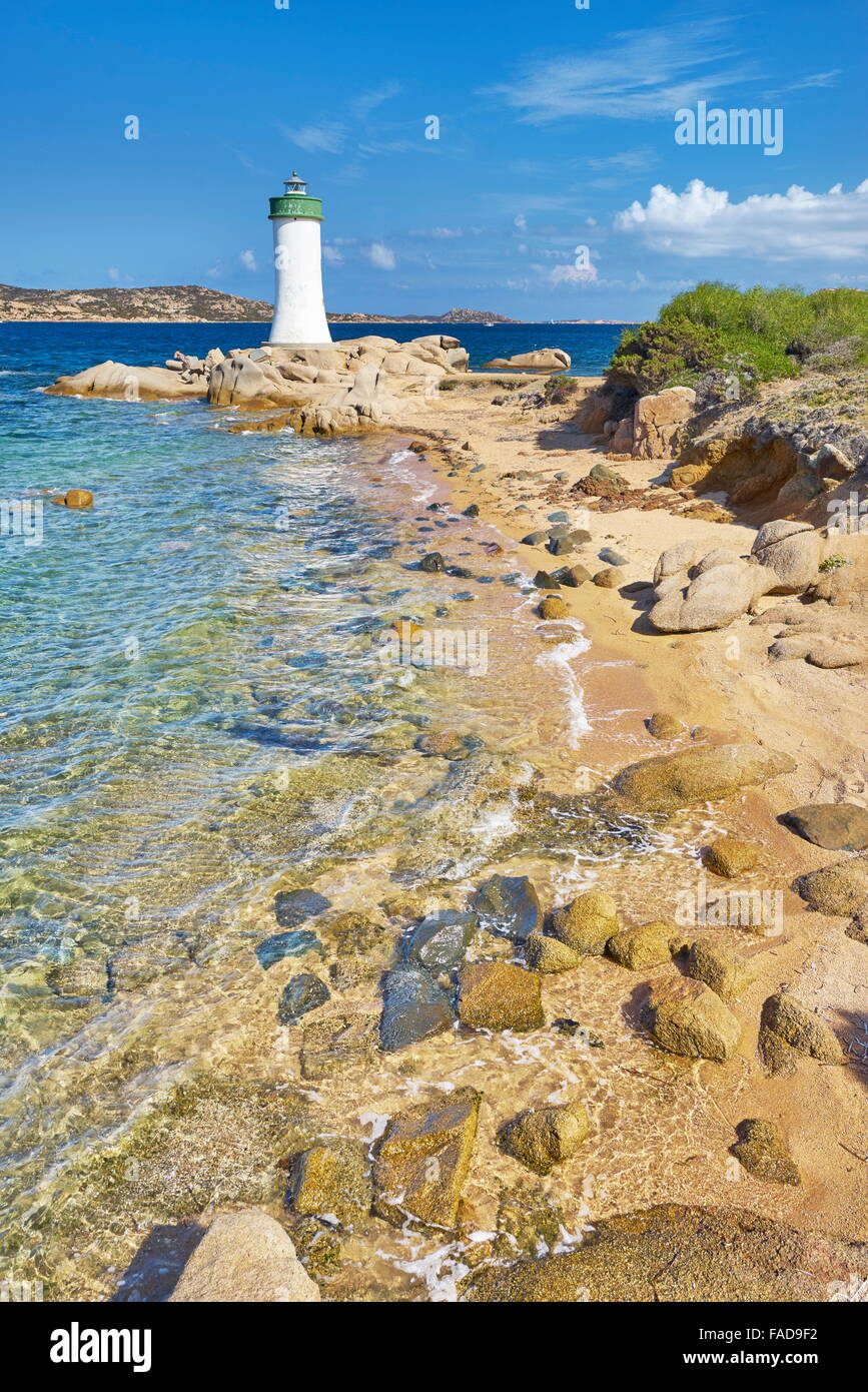 Sardinien Insel - Leuchtturm, Strand von Palau, Italien Stockfoto