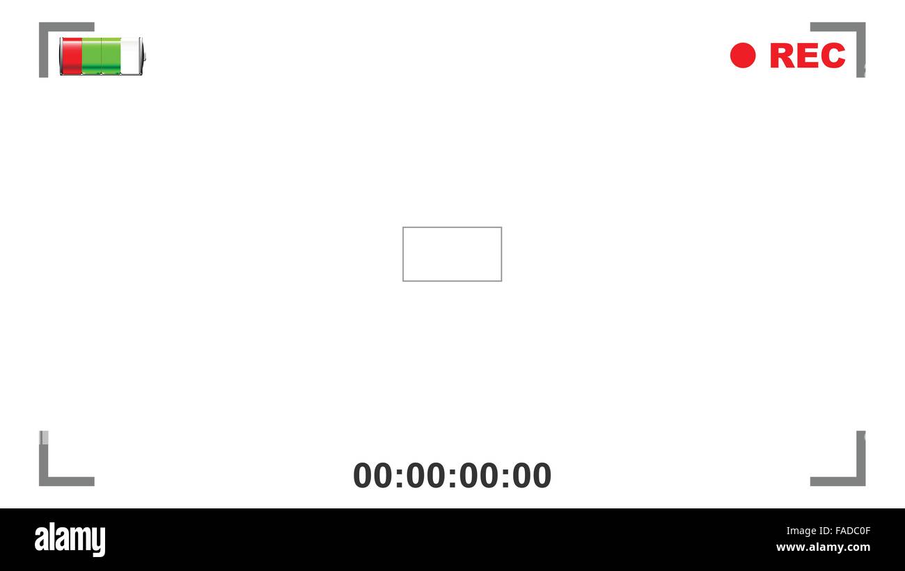 Blick durch den Sucher einer digitalen Film Kamera Stock Vektor