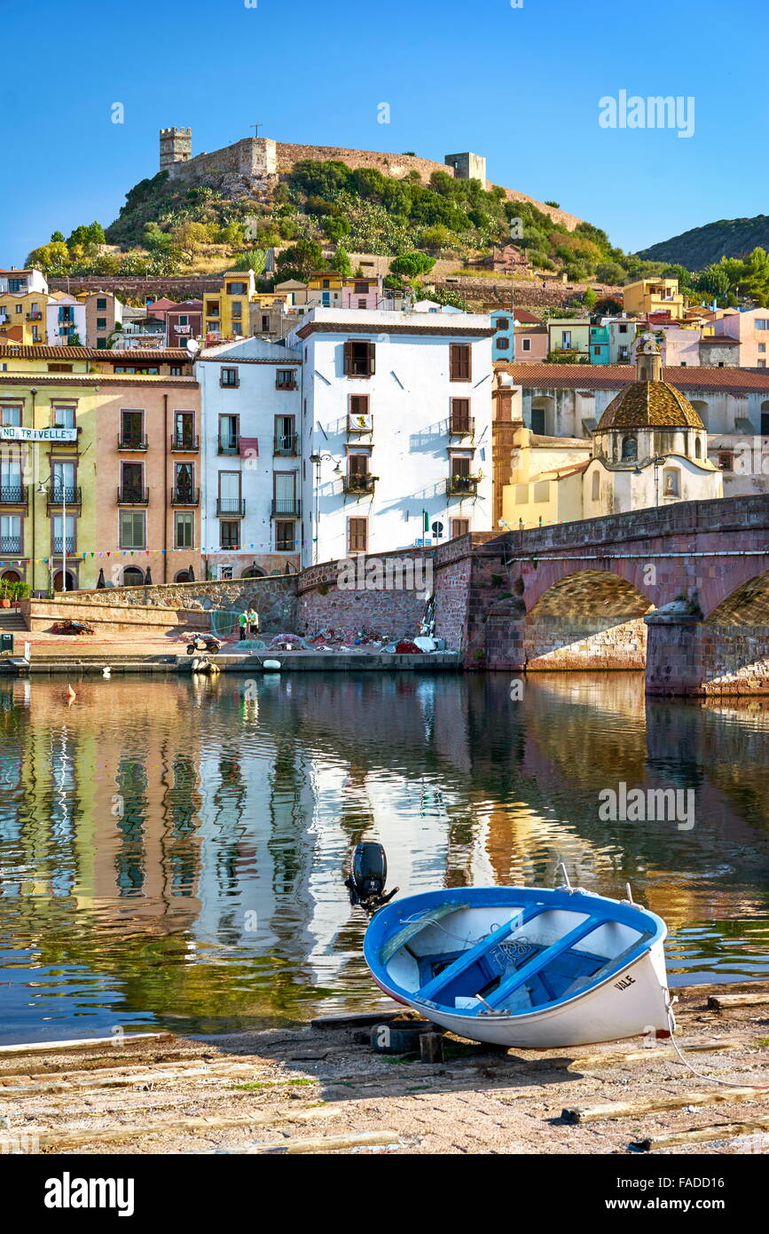 Altstadt von Bosa, Insel Sardinien, Italien Stockfoto