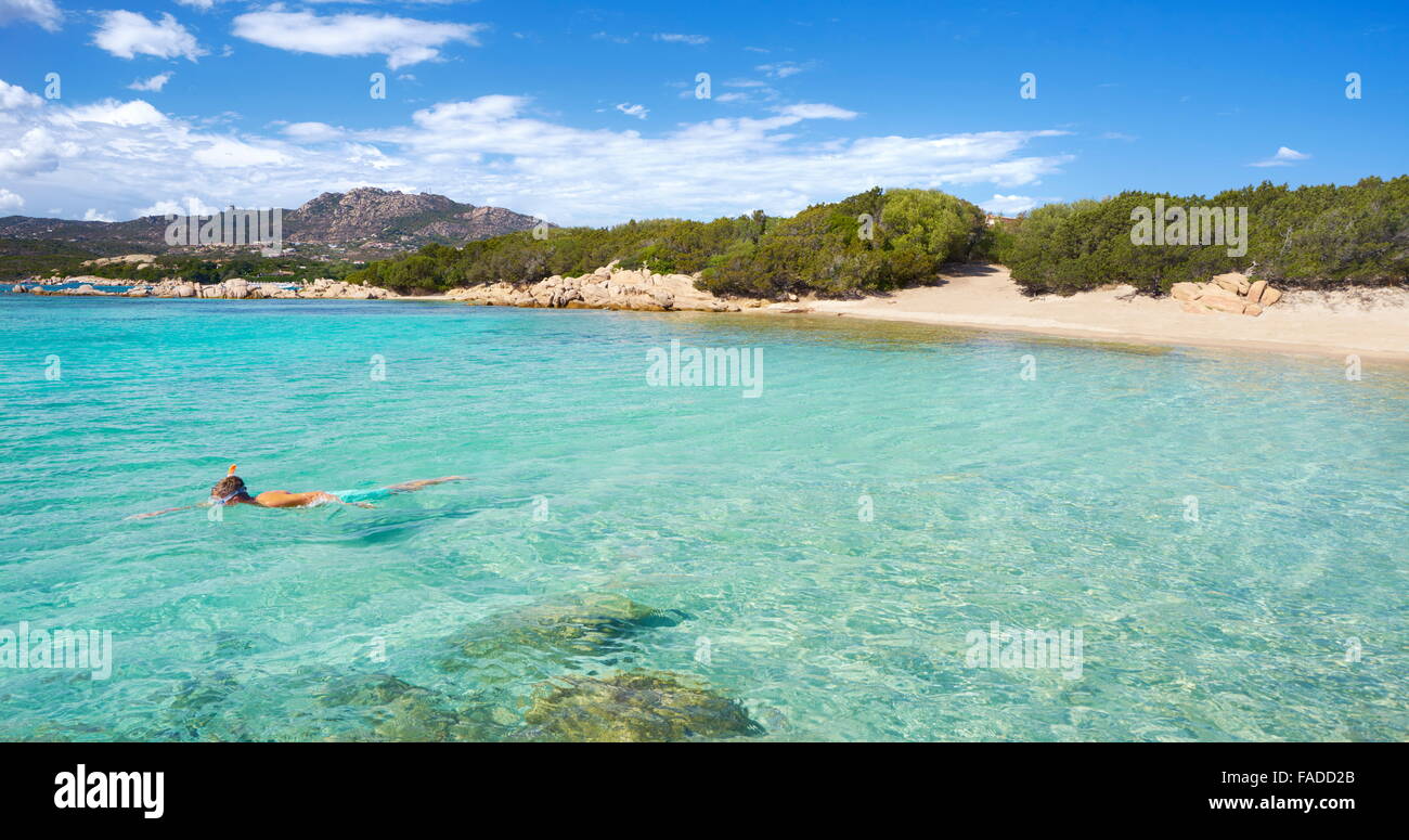 Strand Punta dei Capriccioli, Sardinien, Italien Stockfoto