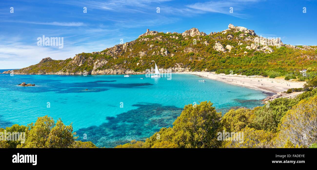 Strand von Roccapina, Südwestküste, Korsika, Frankreich Stockfoto