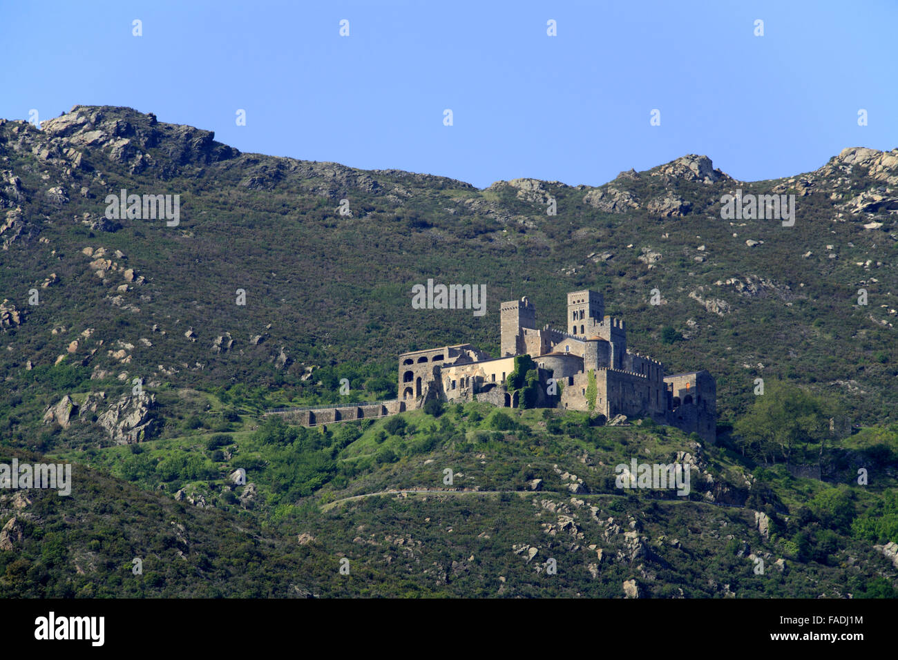 Das Kloster San Pere de Rodes befindet sich in der Stadt Port De La Selva, Provinz Girona. Spanien Stockfoto