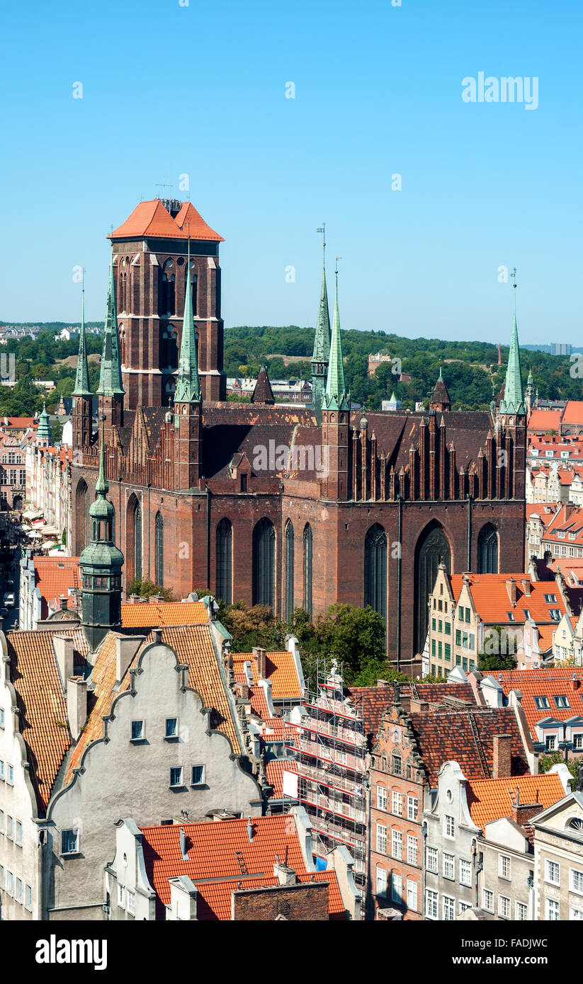 Kathedrale St. Mary in der Altstadt von Danzig, Polen Stockfoto