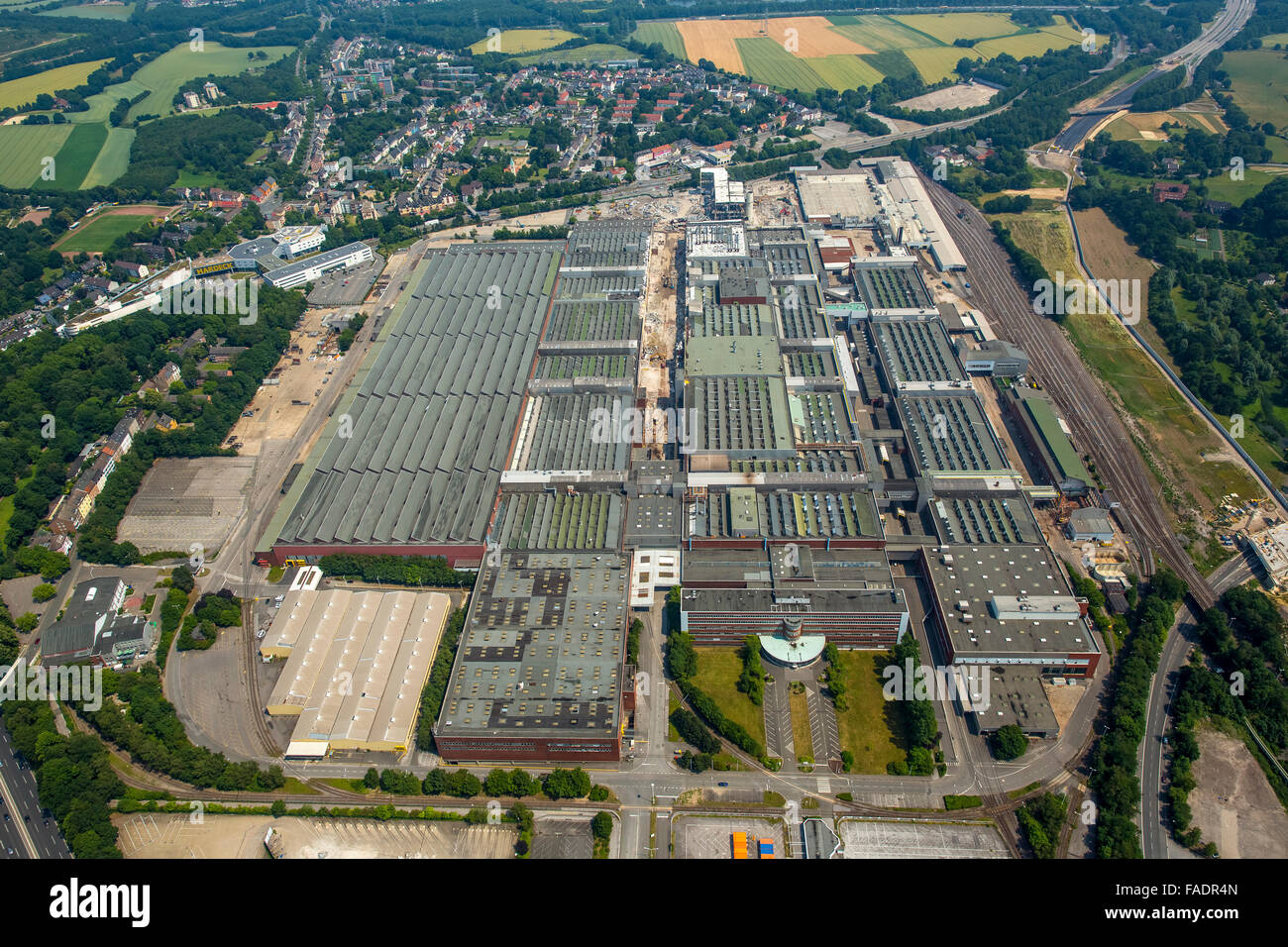 Luftbild, Abriss Opel-Werk 1, OPEL, Strukturwandel, Automobil, Auto Reparatur, Bochum, Ruhrgebiet, Nordrhein-Westfalen Stockfoto