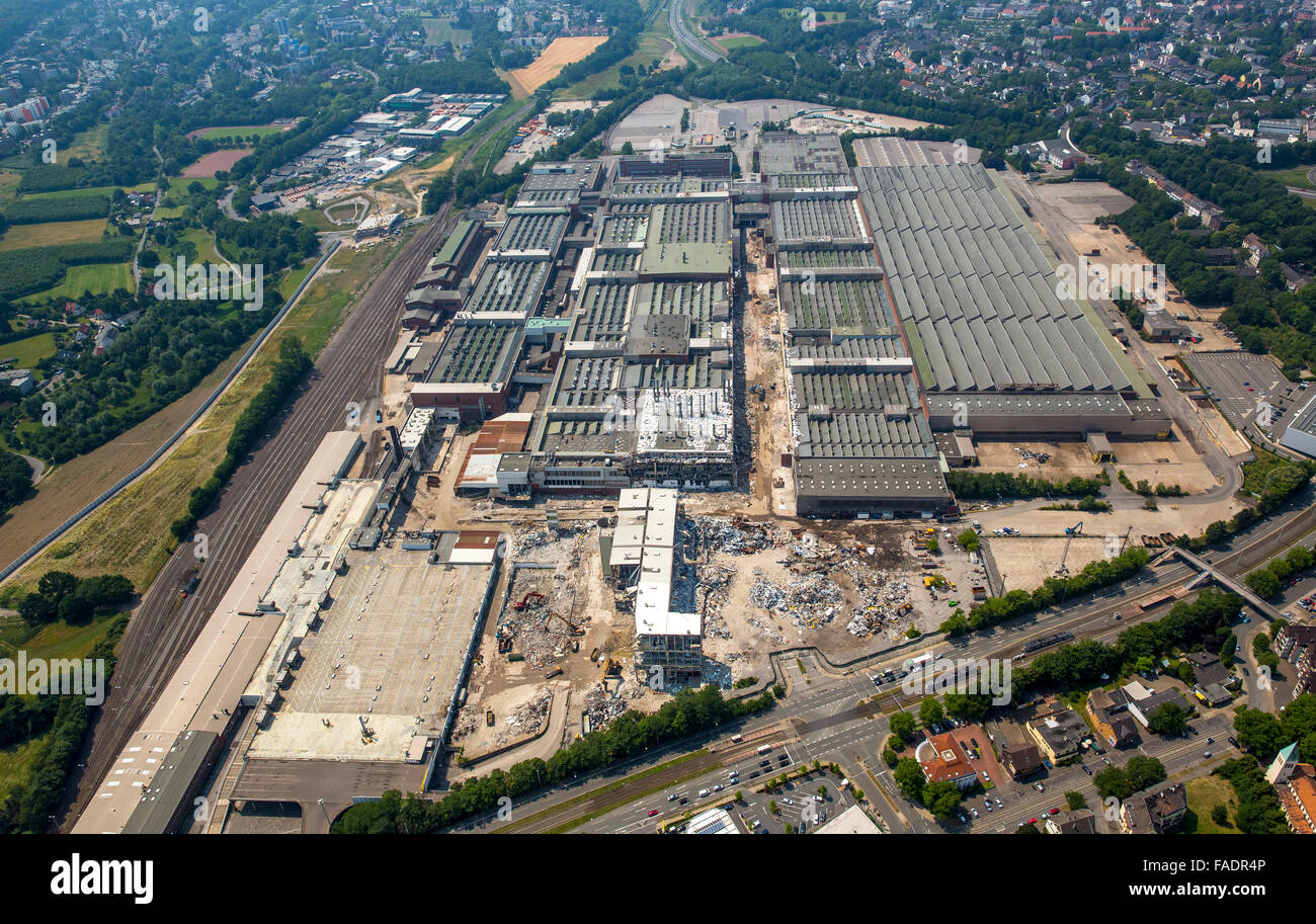 Luftbild, Abriss Opel-Werk 1, OPEL, Strukturwandel, Automobil, Auto Reparatur, Bochum, Ruhrgebiet, Nordrhein-Westfalen Stockfoto