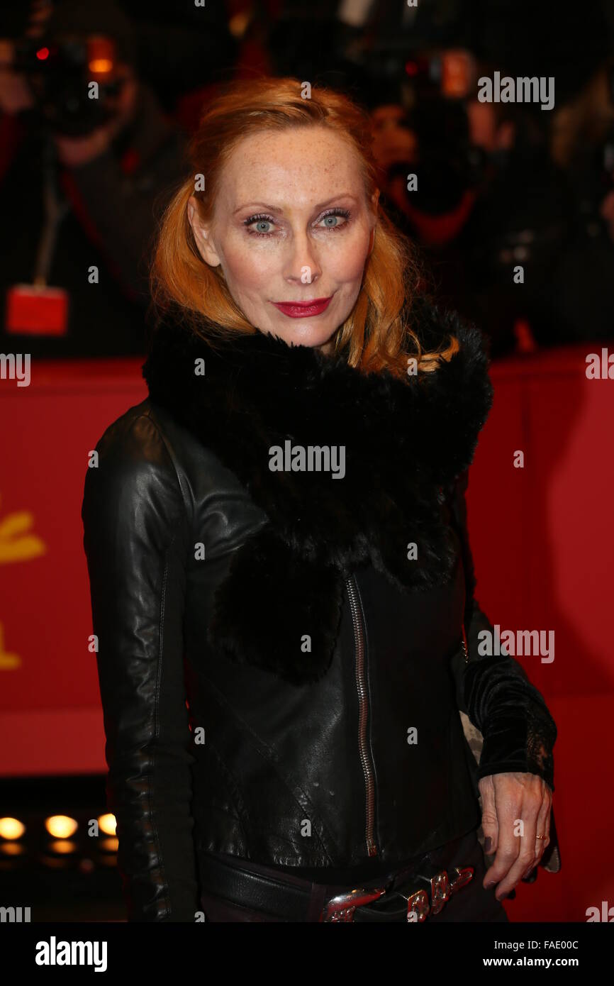 Berlin, Deutschland, 10. Februar 2015: Andrea Sawatzki kommt bei Premiere von jeder Sache wird Be Fine während 65. Berlinale Stockfoto
