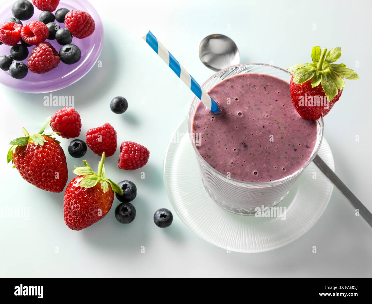 Erdnussbutter und Marmelade smoothie Stockfoto